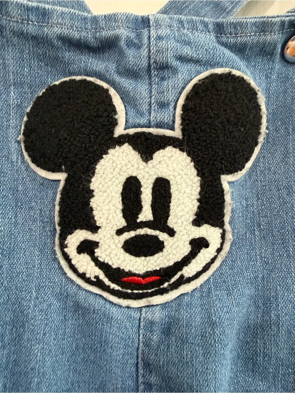 Disney Blue Denim Mickey Short Overalls 24M - Picture 4 of 7